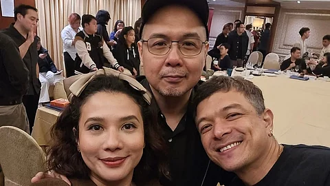 Actress and TV host Karylle, Jericho Rosales, and Director Jerrold Tarog the team behind the upcoming "Quezon" film.