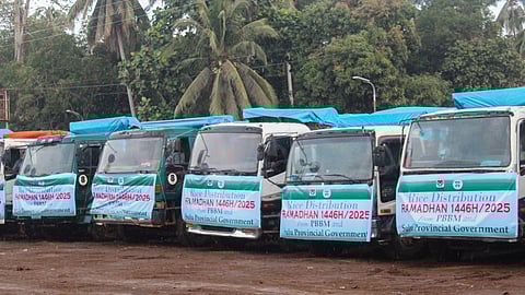 Sulu families get 1,500 sacks of rice