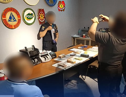 Airport authorities arrest an outbound Pinoy traveler for Hong Kong at NAIA Terminal 1 on Friday for attempting to smuggle foreign currency out of the country.