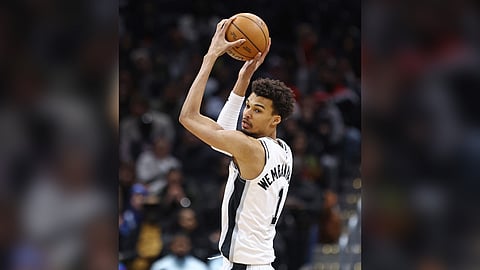 Victor Wembanyama of the San Antonio Spurs will be sidelined indefinitely after being diagnosed with blood clots in his right shoulder.