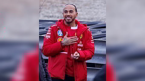Lewis Hamilton delights fans after he tried the new F1 Ferrari SF-25 during tests at Fiorano Circuit.