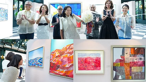 First Lady Liza Araneta-Marcos leads Tapiserya, the third installment of the Goldenberg Mansion Art Series. A longtime patron of the arts, she continues to champion Filipino creatives, supporting exhibitions, which highlight the country’s rich artistic heritage.
(Top photo) From left to right, Ramon Lerma of Salcedo Auctions, DoT Secretary Christina Frasco, Artist Lynyrd Paras, First Lady Liza Marcos (center), Joel Geolmaen, DoJ Undersecretary and DAILY TRIBUNE columnist Margarita Gutierrez, and Karen Lerma, of Salcedo Auctions.