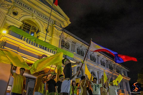 Adamson University students commemorate the 39th anniversary of the EDSA People Power Revolution