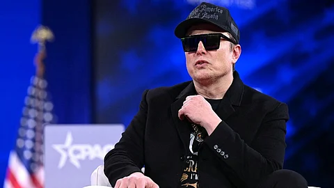 Elon Musk speaks during the annual Conservative Political Action Conference (CPAC) at the Gaylord National Resort & Convention Center at National Harbor in Oxon Hill, Maryland, on 20 February 2025.