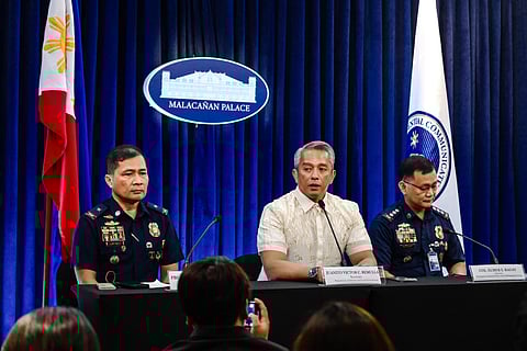 Safety a priority Interior and Local Government Secretary Juanito Victor Remulla Jr. (center), Philippine National Police-Anti-Kidnapping Group Director Elmer Ragay (right) and NCRPO Director Anthony Aberin assured, following the kidnapping of a teenager from Bonifacio Global City, that the authorities are dedicated to protecting the people from criminals.