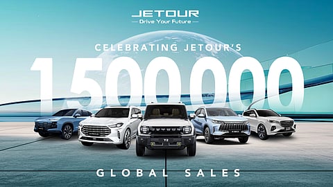 JETOUR celebrates a major milestone with 1.5 million global sales, marking its rapid rise in the SUV market.