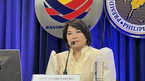 (FILE PHOTO) Presidential Communications Office Undersecretary and Palace Press Officer lawyer Claire Castro