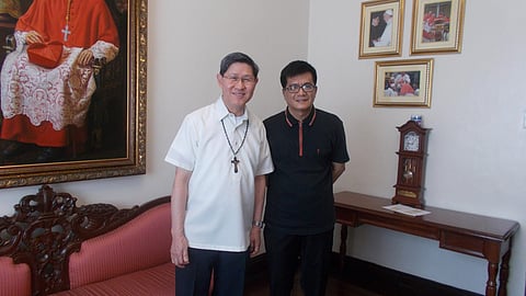 Cardinal Luis Antonio Tagle and Rogelio Medina.