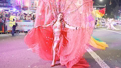 PARTICIPANT takes part in the 47th Sydney Gay and Lesbian Mardi Gras Parade in Sydney, Australia on 1 March 2025.