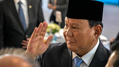 Images of Indonesian President Prabowo Subianto, pictured in February 2025, have been used in a deepfake scam that has swindled Indonesians across 20 provinces