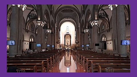 A sacred space for reflection: A softly lit church interior sets the tone for the Lenten journey.