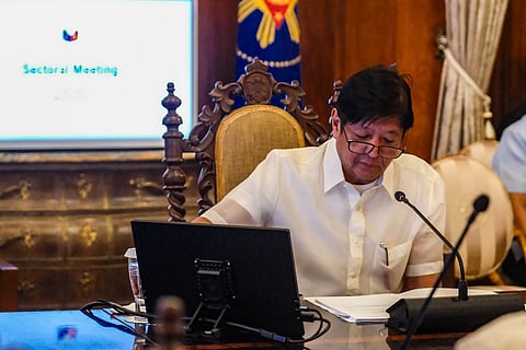 President Ferdinand R. Marcos Jr. presides over the sectoral meeting on two agendas: Improvement of seal of local governance and Result of the Edcom 2-year Report on Tuesday, Marchh 04, 2025 at the State Dining Room, Malacanang Palace, Manila.
