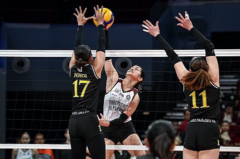 Kianne Olango enjoys showcasing her spiking savvy under the UP banner in the UAAP Season 87 women’s volleyball tournament.