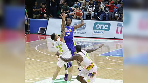 Rondae Hollis-Jefferson explodes with 42 points to lead TNT Tropang Giga to a 97-92 win over Rain or Shine in Game 5 of their PBA Commissioner’s Cup best-of-seven semifinal series on Friday.
