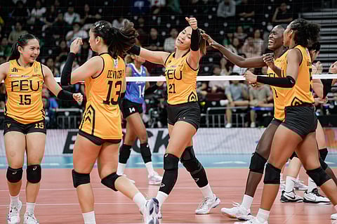 The FEU Lady Tamaraws have been celebrating lately in the UAAP Season 87 volleyball competitions.