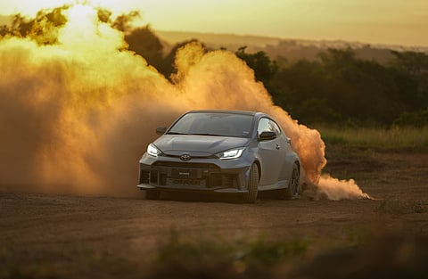 The New GR Yaris shows off its rally-bred spirit in full force.
