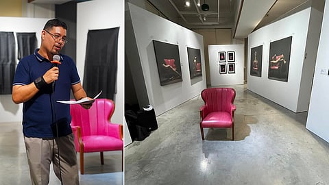 Babak Niaraki & The exhibit at the Iloilo Museum of Contemporary Art.