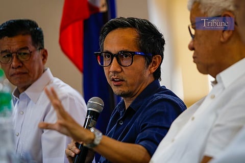 Transportation Secretary Vince Dizon announces the termination of three employees involved in the "tanim-bala" incident at the Ninoy Aquino International Airport during a press briefing at the DOTr office in Mandaluyong on 10 March 2025. Toto Lozano