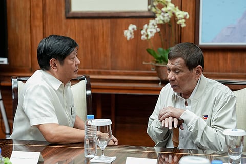 (FILE PHOTO) Two heads Decisions to be made on ‘what’s good for the country’ lie on the shoulders of the country’s top leaders, and while both President Ferdinand Marcos Jr. and his predecessor, former President Rodrigo Duterte, had been known to meet in the past on the China situation, it remains to be seen how service of an arrest warrant from the International Criminal Court against the latter would pan out this time.