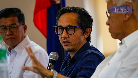 Transportation Secretary Vince Dizon announces the termination of three employees involved in the "tanim-bala" incident at the Ninoy Aquino International Airport during a press briefing at the DOTr office in Mandaluyong on 10 March 2025. Toto Lozano