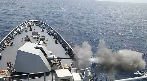 Phl Navy holds ‘unilateral’ gunnery drills in Scarborough Shoal