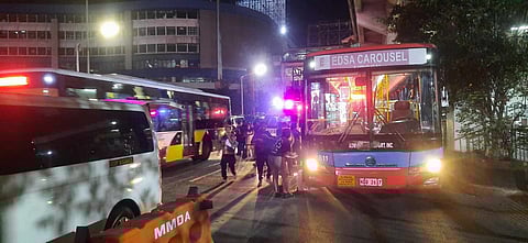 At least 31 people were injured when two buses collided with one another at the Guadalupe EDSA bus carousel.