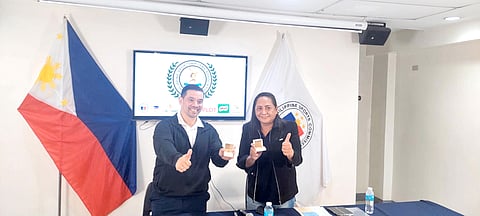 PSC executives Paulo Tatad and Rachel Dumuk express readiness for the staging of the Women in Sports awards at Century Park.