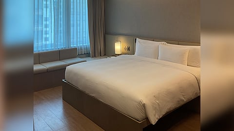 Relaxing room with pleasant ambiance.