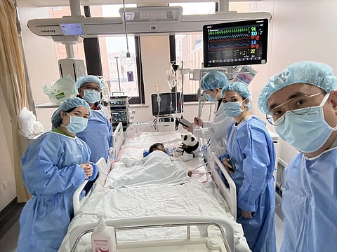 Baby Nieco and specialists from Chinese General Hospital and Renji Hospital (Photo courtesy of Chinese General Hospital)