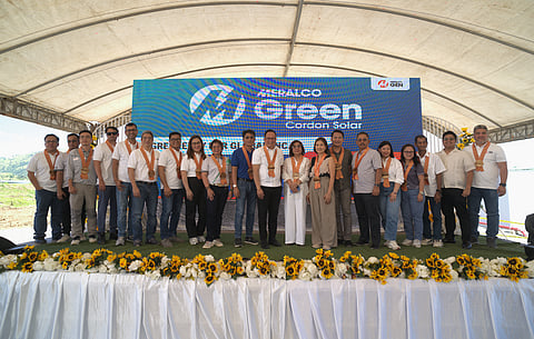 MGreen executives join national and local government officials at the inauguration of the 52.8-MWac MGreen Cordon Solar. They are (from left) MGreen government relations and industry affairs head Phil Dasalla, Isabela Provincial board member Clifford Raspado, SUMEC VP Lennon Song, project development and execution head Ashvind Gobinathan, project development head Vivek Parmar, CFO Donato Gloria, operations head RJ Rivera, Arachelle Galban, Cordon Vice Mayor Abegail Sable, Isabela Provincial board member Victor Dy, MGreen president and CEO Dennis Jordan, GSI president Ruth Briones, Cordon Mayor Lynn Zuniega, Cordon IP representative Rodolfo Nangandong, DoE Asec. Mario Marasigan, ERC Supervising Energy Regulation officer Primabelle Gobantes, Transco Regulatory Affairs head Rogelyn Ronquillo, Barangay Capirpiriwan captain Eddie Yaranon, GSI Juris Briones and Project Execution head Elmer Perello.