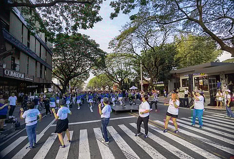 The local government of Marikina City is implementing car-free Sundays along Gil Fernando Avenue in Barangay Sto. Niño.