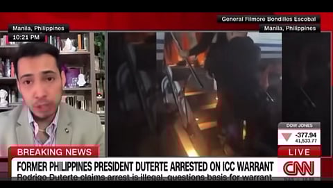 Screengrab from the CNN interview when Heydarian says, "If you go to Mindanao, their human development index is Sub-Saharan African level," sparking widespread backlash.