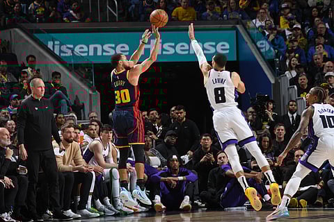 Stephen Curry emerges as the first player to score 4,000 career three-pointers during Golden State Warriors’ 130-104 win over the Sacramento Kings.