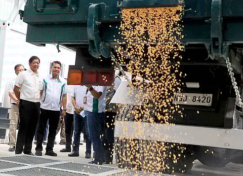 PRESIDENT Ferdinand R. Marcos Jr. officially opens the Sorosoro Ibaba Development Cooperative Grains Terminal and Trading Project in Barangay Simlong, Batangas City, a bold step towards boosting the region’s economic potential.