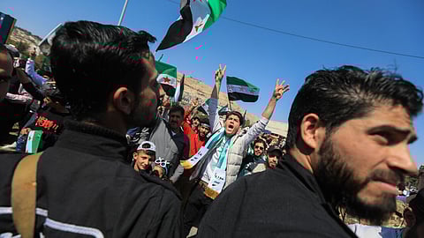 This is the first celebration of the Syria's 2011 uprising since the fall of Bashar al-Assad