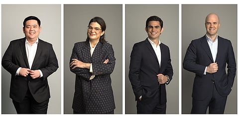 Combination of youth and energy is expected to fuel AC’s growth. The new appointees are (from left) managing directors Mark Robert Uy and Mariana Beatriz E. Zobel de Ayala, and executive directors Jaime Alfonso E. Zobel de Ayala and Jaime Z. Urquijo.