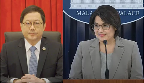 File Photo Solicitor General Menardo Guevarra (Left) and Palace Press Officer Undersecretary Claire Castro (Right)