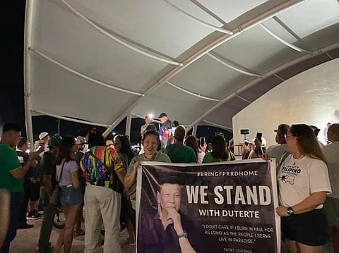 Supporters of former President Rodrigo Duterte held a candlelight prayer rally in Malolos City, Bulacan, calling for his release from ICC detention and safe return to the Philippines.