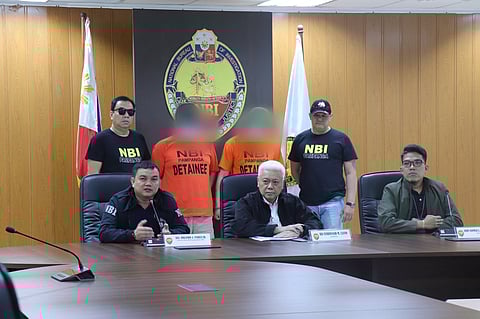 NBI NCR Director and spokesman Ferdinand Lavin presented two of the four Koreans nabbed for illegal online gambling in Pampanga.