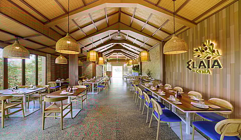 Elaia main dining area.