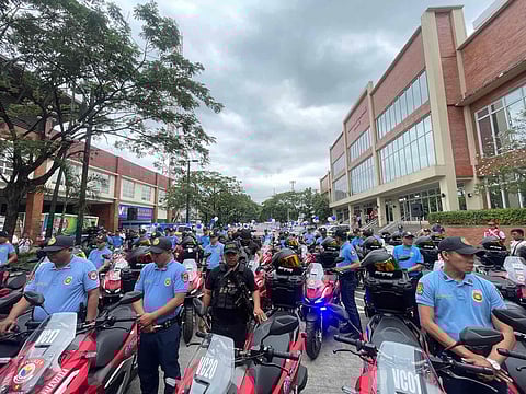 The newly purchased batch of motorcycles and cars that was turned over by the Valenzuela government towards its local police last Thursday