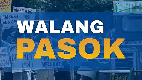 #WALANGPASOK: Class suspensions for Monday, 24 March
