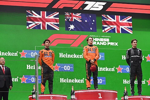 Piastri wins Chinese Grand Prix from pole in McLaren one-two