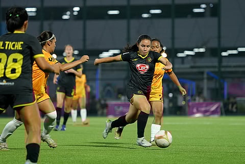 SHELAH Mae Cadag and Kaya FC-Iloilo flex their muscles as they notched a dominant 8-0 win over UST in the opening of the 2025 PFF Women’s League over the weekend at the Mall of Asia Football Pitch.