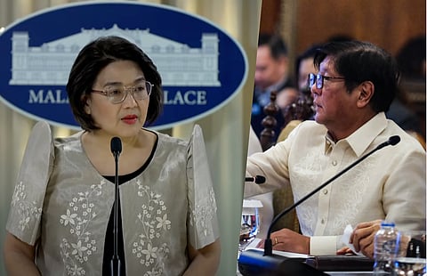 Palace Press Officer Undersecretary Claire Castro (Left), President Ferdinand Marcos Jr. (Right)