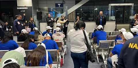 The arrival of 30 repatriated Filipinos from Cambodia who were victims of online scams.