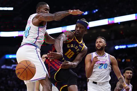 JIMMY Butler struggles in his return to Miami as the Golden State Warriors suffered an 86-112 setback to the Heat in the NBA regular season.