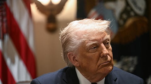 US President Donald Trump shown at the White House in Washington, DC, March 24, 2025.