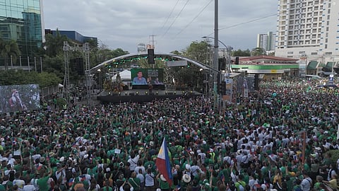 Thousands of supporters of former President Rodrigo Duterte converge in Davao City to celebrate the former president’s 80th birthday, and call for his return from The Hague. In Manila, supporters of Duterte take part in a motorcade rally at the Quirino Grandstand on Friday.