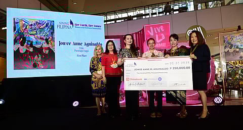 Pictured here from left to right are: Mme. Roswitha Brieger of the Embassy of Austria, Chinabank EVP Ollie Palanca, Zonta Club of Makati and Environs President Joanne Zapanta-Andrada, Grand Prize winner Jowee Anne Aguinaldo, Mme. Endo Akiko of the Embassy of Japan, and SM Hotels and Conventions Corporation President and Chairman Elizabeth Sy.
